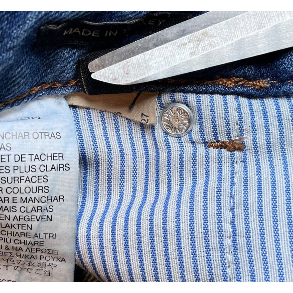 Massimo Dutti Women's High Rise Straight Leg Jeans Size 4 90s Style Made USA - Picture 7 of 14